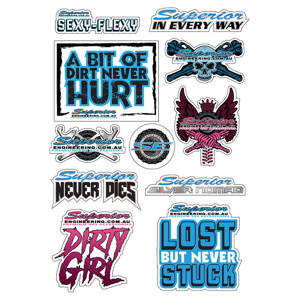 Superior Sticker Sheet A4 (Set 1) - SUP-STICKER-SET1